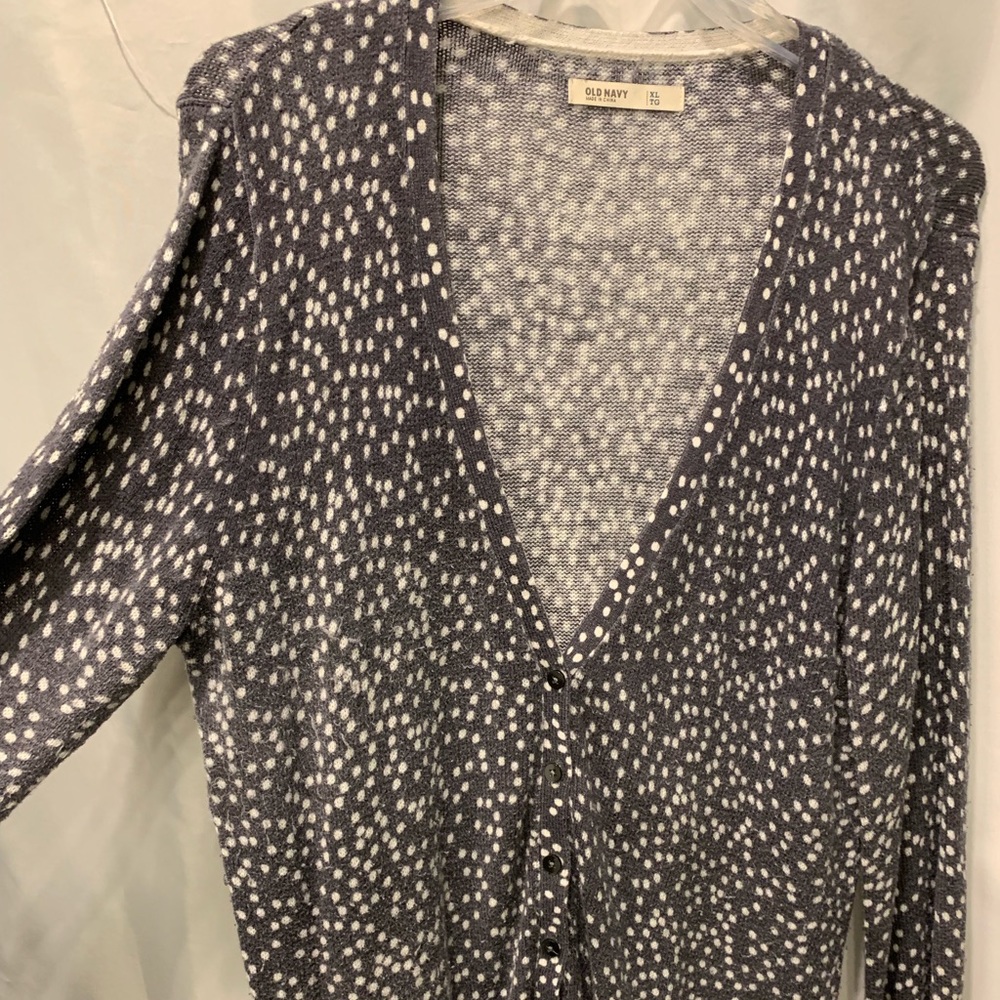 Polka Dot Gray Cardigan